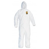 Kimberly Clark KLEENGUARD A40 Elastic-Cuff and Ankles Hooded Liquid & Particle Protection Coveralls - Extra Large, 25 count